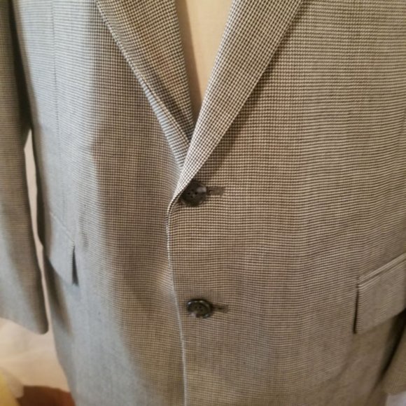 Vintage Oleg Cassini houndstooth mens sport jacket VGC 46r - Picture 4 of 10